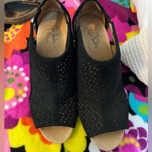 Black Life Stride Wedges